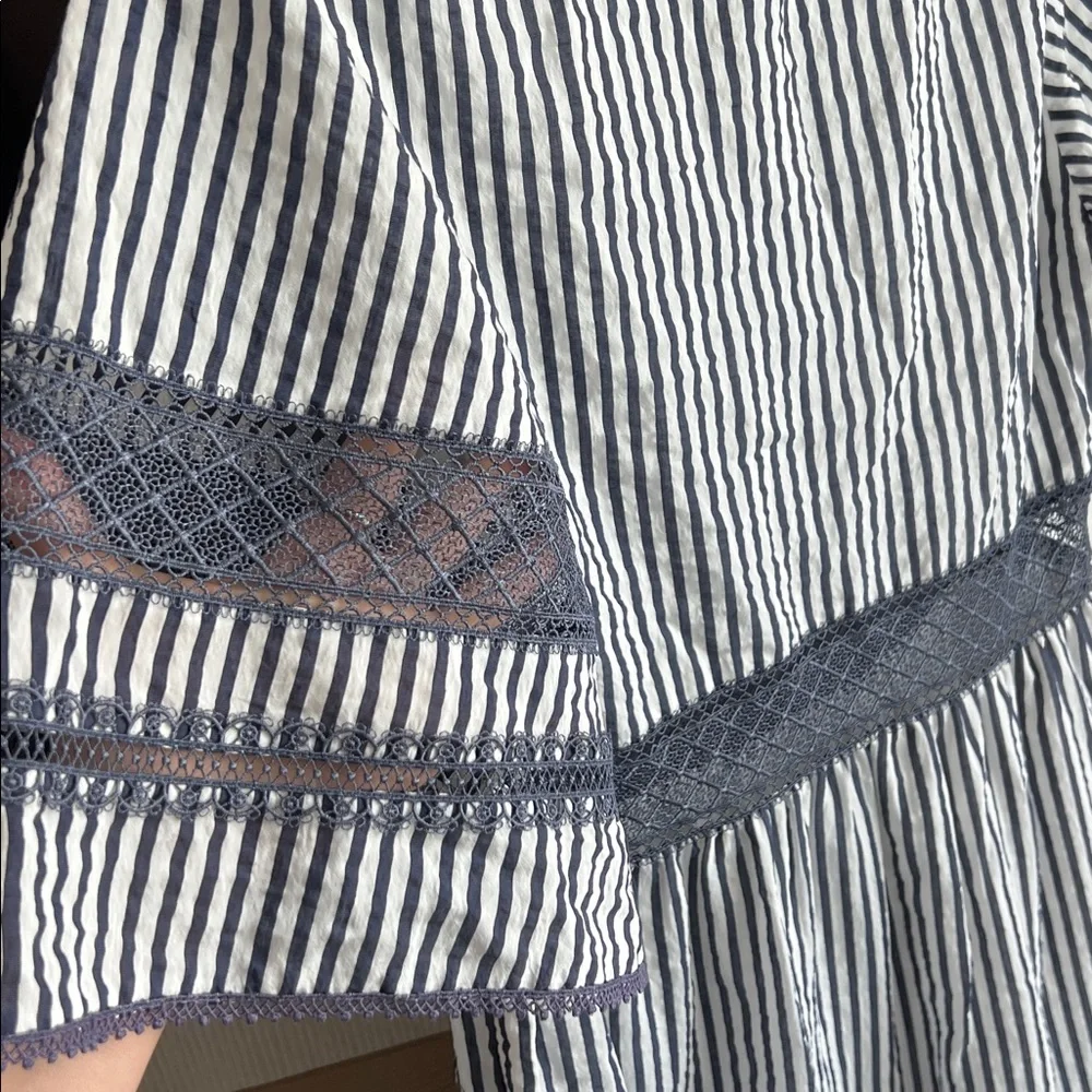 Jonathan Simkhai Navy and White Striped Maxi Dress Size M - Picture 9 of 9